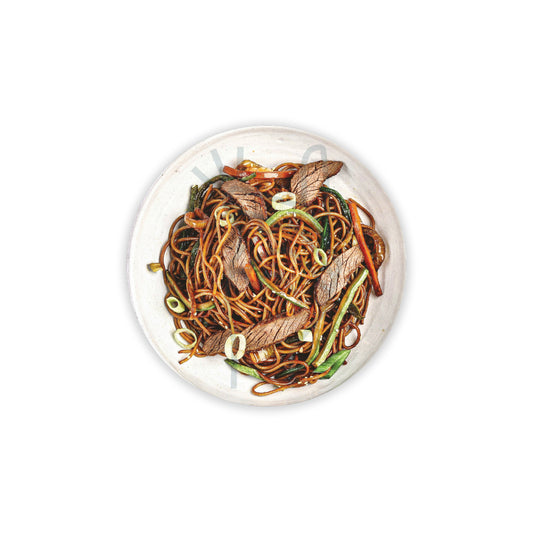 Asian Style Stir-Fried Noodles with Beef & Vegetables (500 grams)
