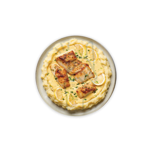 Fish Fillet in a Creamy Lemon Sauce & Mashed Potatoes (500 grams)