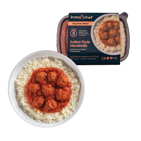 Italian Style Meatballs & White Rice (500grams)