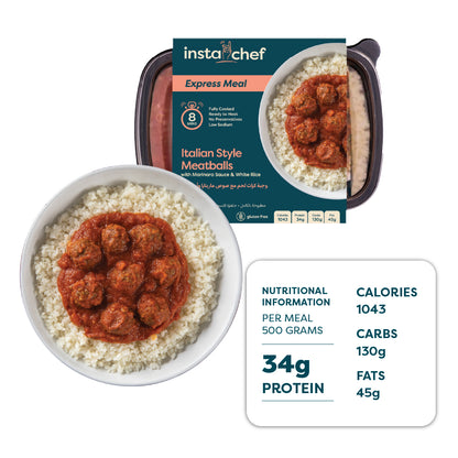 Italian Style Meatballs & White Rice (500grams)