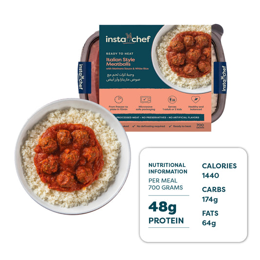 Italian Style Meatballs & White Rice (700grams)
