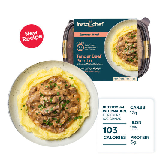 Tender Beef Piccata & Creamy Mashed Potatoes (500grams)