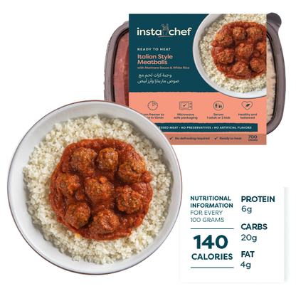 Italian Style Meatballs & White Rice (700grams)