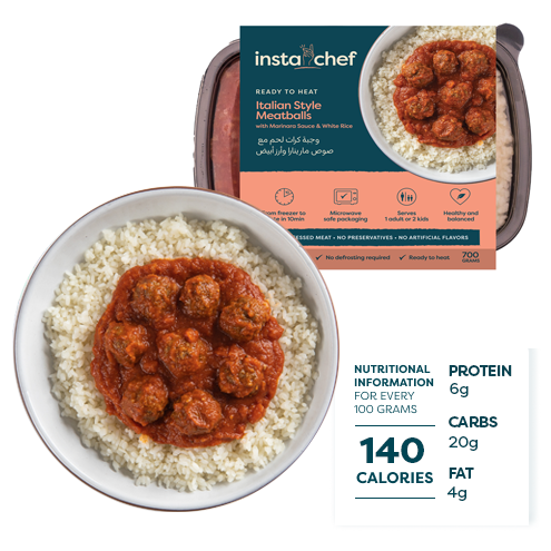 Italian Style Meatballs & White Rice (700grams)